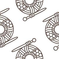 Flat Design seamless tiles that reflect traditional craft techniques such as macram featuring knot designs soft textures and a neutral color scheme concept as Macram knot designs Clean Pro vector