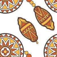 Flat Develop a seamless tile pattern inspired by traditional Indian block prints with intricate floral motifs and earthy tones concept as Combine intricate floral block prints fro Clean Pro 2 vector