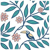 Flat Develop seamless tile pattern using the intricate patterns and bright colors of Filipino traditional textiles highlighting natural and geometric designs concept as Showcase t Clean Pro vector