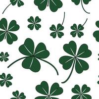 Flat Elegant Irish symbols and clovers seamless tile pattern with rich green hues concept as Rich green hues highlight elegant Irish symbols intertwined with clovers in seamless ti Clean Pro vector