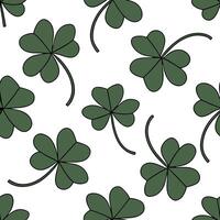 Flat Elegant shamrocks and lucky charms seamless tile pattern with rich green tones concept as Rich green tones highlight elegant shamrocks intertwined with lucky charms in seamles Clean Pro vector