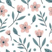 Flat Elegant spring floral seamless pattern with pastel colors and soft textures for calm soothing designs concept as Soft pastel floral pattern with calming textures ideal for spr Clean Pro vector