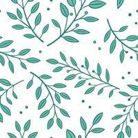 Flat Elegant spring nature seamless pattern with delicate vine patterns and soft green hues for refined natural designs concept as Refined spring nature pattern featuring delicate Clean Pro vector