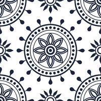 Flat Folk art seamless pattern with intricate geometric shapes and traditional motifs for a detailed cultural design concept as Intricate folk art pattern with geometric shapes and Clean Pro vector