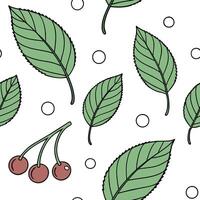 Flat Fresh spring nature seamless pattern with crisp green leaves and dewdrops for a revitalizing spring aesthetic concept as Dew kissed leaves pattern with vibrant green hues and Clean Pro vector