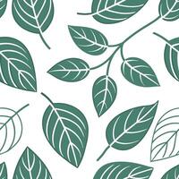 Flat Fresh spring leaves seamless pattern with soft washes of color and delicate gradients for organic elegance concept as Organic spring leaves pattern with soft washes of color a Clean Pro vector