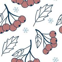 Flat Frost covered berries seamless tile pattern with icy accents and winter hues concept as Icy accents on frost covered berries create a seamless tile pattern with winter hues fo Clean Pro vector
