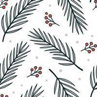 Flat Frosty evergreen seamless tile pattern with snow dusted pine needles and branches concept as Snow dusted pine needles and branches create a frosty evergreen seamless tile patt Clean Pro vector