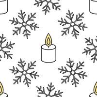 Flat Frosty snowflake and candlelight seamless tile pattern with warm winter glow concept as Warm candlelight paired with frosty snowflakes creates a seamless tile pattern with a c Clean Pro vector
