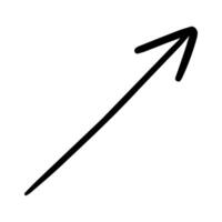 Arrow icon. Black isolated on white background for graphic and web design. Sign or symbol. vector