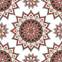 Flat Incorporate the intricate patterns of Persian rugs into a seamless tile design emphasizing rich color palettes and geometric repetition concept as Design seamless tiles inspi Clean Pro vector