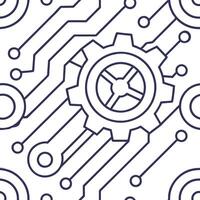 Flat Innovative techno circuits tile design blending precise digital circuit textures with abstract schematic forms isolated white balance modern tech expression concept as Precise Clean Pro vector