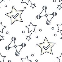 Flat Integrity checkmark constellation concept as Cartoon style checkmark icons forming star like constellations in a seamless pattern Camera slowly moves through the constellatio Clean Pro vector