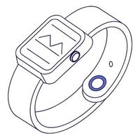 Flat Intelligent Wearable Health Monitor concept as A close up macro shot of an intelligent wearable health monitor displaying vital statistics The camera captures the devices sle Clean Pro vector