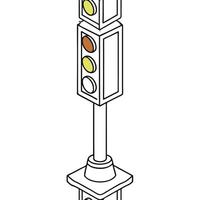Flat Intelligent Traffic Management System concept as A macro shot of an intelligent traffic management device analyzing real time traffic data The camera focuses on the devices d Clean Pro vector