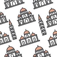 Flat Invent modern seamless patterns that combine cultural heritage motifs with clean isolated white backgrounds for artful brand presentations concept as Utilize heritage inspired Clean Pro vector
