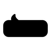 Bubble flat icon. black symbol. Pictogram is isolated on a white background. Designed for web and software interfaces. vector