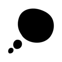 Speech bubble icon. Flat style black icon on white background design. vector