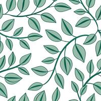 Flat Leafy vine seamless tile pattern with intertwining vines and soft green shades for a lush spring look concept as Soft green intertwining vines and leaves form a lush seamless Clean Pro vector