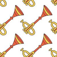 Flat Local festivals and traditional music instruments seamless tile pattern with vibrant colors and dynamic shapes concept as Vibrant colors and dynamic shapes highlight local fes Clean Pro vector