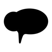 Speech bubble icon. Flat black symbol. Pictogram is isolated on a white background. Designed for web and software interfaces. vector