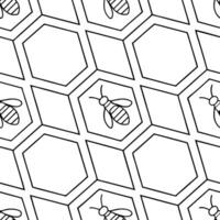 Flat Minimal hexagon outlines seamless pattern crisp isolated white background perfect for professional branding packaging editorial layouts concept as Crisp minimal hexagon outlin Clean Pro vector