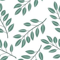 Flat Minimalist eucalyptus seamless tile pattern with simple green stems and soft white accents ideal for modern kitchens concept as Simple green eucalyptus stems and soft white ac Clean Pro vector