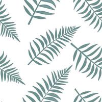 Flat Minimalist fern seamless tile pattern with simple fern silhouettes on a white background perfect for modern bathrooms concept as Simple fern silhouettes on white background cr Clean Pro vector