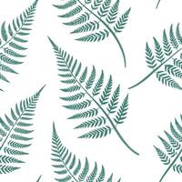 Flat Minimalist fern seamless tile pattern with simple fern silhouettes on a white background perfect for modern bathrooms concept as Simple fern silhouettes on white background cr Clean Pro 5 vector