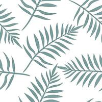 Flat Minimalist fern seamless tile pattern with simple fern silhouettes on a white background perfect for modern bathrooms concept as Simple fern silhouettes on white background cr Clean Pro 8 vector