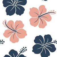 Flat Minimalist hibiscus seamless tile pattern with simple white petals and soft grey accents ideal for modern kitchens concept as Simple white hibiscus petals and soft grey accent Clean Pro 2 vector