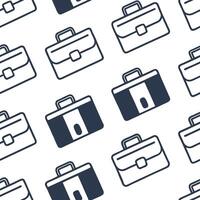 Flat Minimalistic briefcase and credit card icons arranged in a repeatable seamless tile pattern with clean lines and a soft white backdrop symbolizing business and transactions c Clean Pro vector