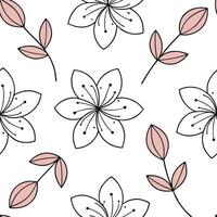 Flat Minimalist floral mandala seamless tile pattern with simple line art and soft pastel colors ideal for serene bedrooms concept as Simple line art floral mandala with soft paste Clean Pro vector