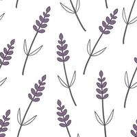 Flat Minimalist lavender seamless tile pattern with simple purple blooms and soft grey accents ideal for modern kitchens concept as Simple purple lavender blooms and soft grey acce Clean Pro vector