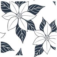 Flat Minimalist poinsettia seamless tile pattern with simple white petals and soft grey accents ideal for modern kitchens concept as Simple white poinsettia petals and soft grey ac Clean Pro 2 vector