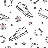 Flat Minimalist retro polygon seamless tiles neutral colors on white background ideal for modern interiors concept as Creating minimalist seamless tile with retro polygons in neutr Clean Pro vector