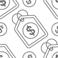 Flat Minimalist seamless tile pattern with currency symbols and discount tags concept as A seamless minimalist tile pattern featuring clean and simple currency symbols intertwined Clean Pro vector