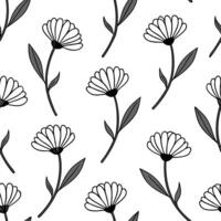 Flat Modern geometric calendula seamless tile pattern sleek isolated white background perfect for contemporary branding packaging concept as Modern geometric calendula seamless pat Clean Pro vector