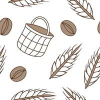 Flat Natural Fiber Elements concept as A seamless design made of natural fibers symbolizing eco friendliness and a Zero Waste New Year 2026 The camera focuses on the textur Clean Pro vector
