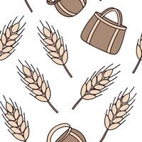 Flat Natural Fiber Elements concept as A seamless design made of natural fibers symbolizing eco friendliness and a Zero Waste New Year 2026 The camera focuses on the textur Clean Pro 2 vector