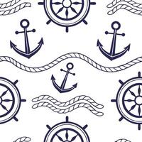 Flat Nautical frame seamless tile pattern with maritime motifs and sea inspired elements concept as Maritime nautical frames create seamless tile patterns with sea inspired motifs Clean Pro vector