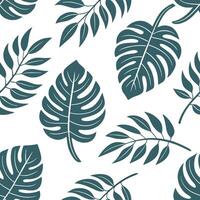 Flat Nautical leaf repeat seamless tile pattern with marine inspired leaves and oceanic color scheme for coastal homes concept as Marine inspired leaves with oceanic colors create Clean Pro vector