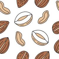 Flat Nuts and Dried Fruits concept as Create a plain background with an assortment of nuts and dried fruits leaving ample copy space for text in Simple flat illustration o Clean Pro vector