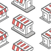 Flat perfect store and customer flow and optimization concept as A store planner in the USA analyzes floor plans to optimize customer flow in a retail store thoughtful expression Clean Pro vector