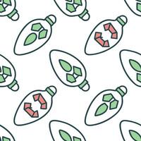 Flat Recycled Glass Christmas Lights concept as A seamless minimal background featuring a repeating pattern of Christmas lights made from recycled glass symbolizing a sustainable a Clean Pro 2 vector