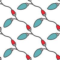 Flat Recycled Glass Christmas Lights concept as A seamless minimal background featuring a repeating pattern of Christmas lights made from recycled glass symbolizing a sustainable a Clean Pro vector