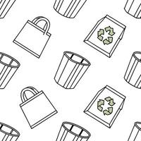 Flat Recycled Paper Elements concept as A seamless design featuring various elements made from recycled paper ideal for representing a Zero Waste New Year 2026 The camera c Clean Pro vector