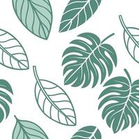 Flat Refreshing summer leaves seamless pattern with mint and sage leaves for a cool crisp interior vibe concept as Mint and sage leaves arranged seamlessly to create a refreshing c Clean Pro vector