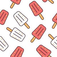 Flat Refreshing popsicle seamless tile pattern with bright juicy colors and cool summer energy concept as Colorful melting popsicles form a seamless tile pattern full of refreshing Clean Pro vector