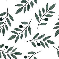 Flat Relaxing summer leaves seamless pattern with willow and birch leaves for a peaceful summer vibe concept as Peaceful willow and birch leaves seamlessly arranged to create a rel Clean Pro 2 vector